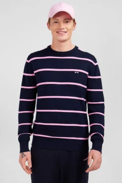 Pull Bleu Marine Raye