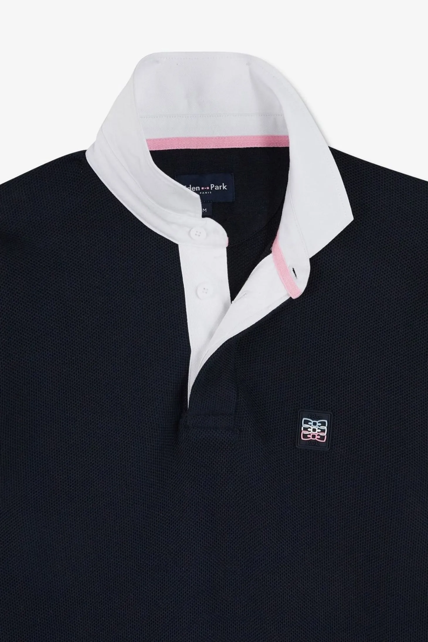 Pull Colorblock Marine A Col Maillot En Coton