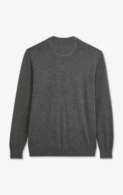 Pull Gris A Col V En Coton