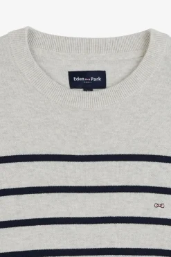 Pull Gris A Rayures