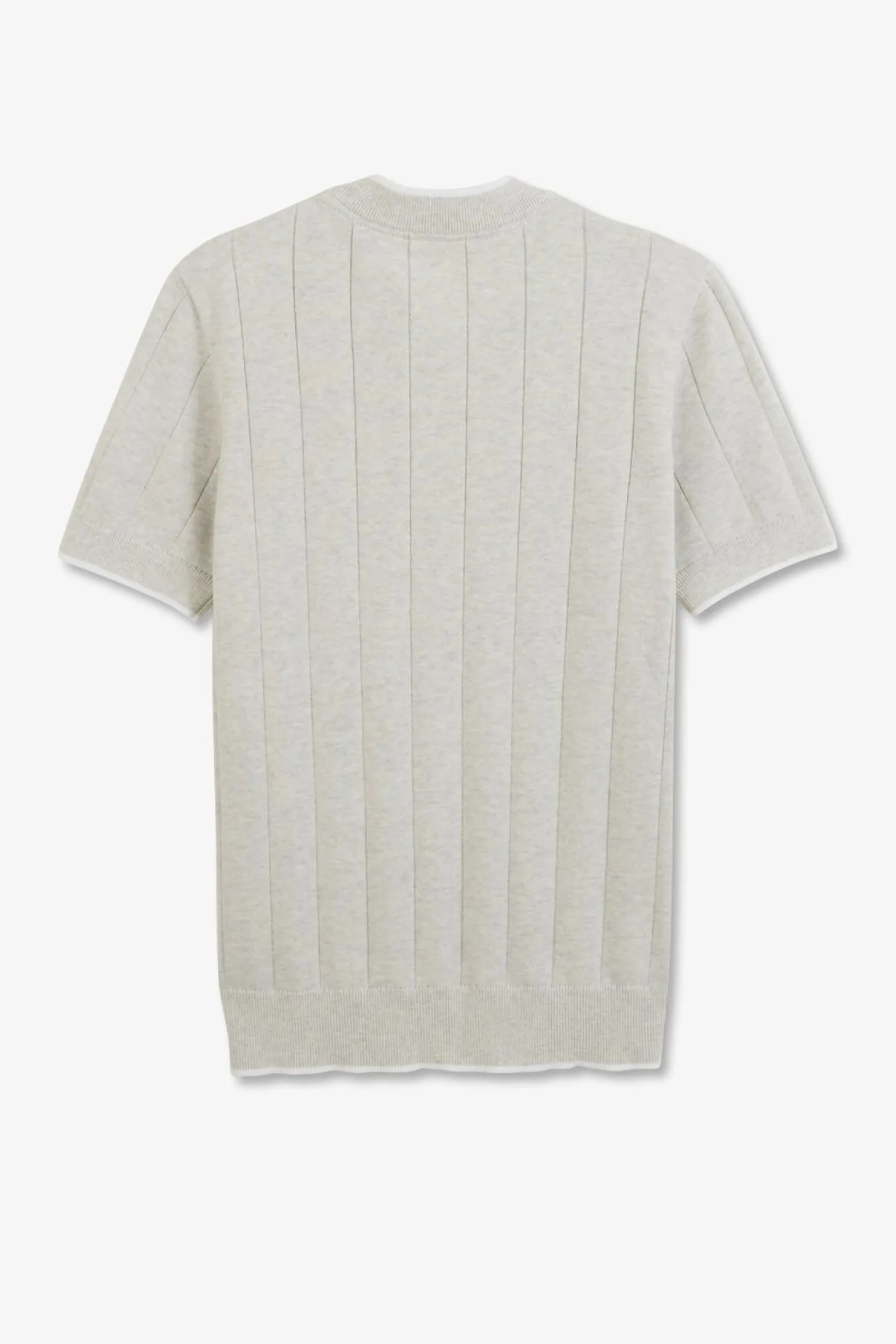 Pull Gris Clair A Manches Courtes Uni