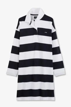 Robe A Larges Rayures Bicolores