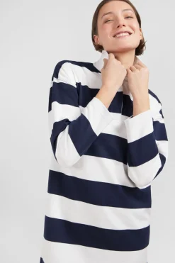 Robe A Larges Rayures Bicolores