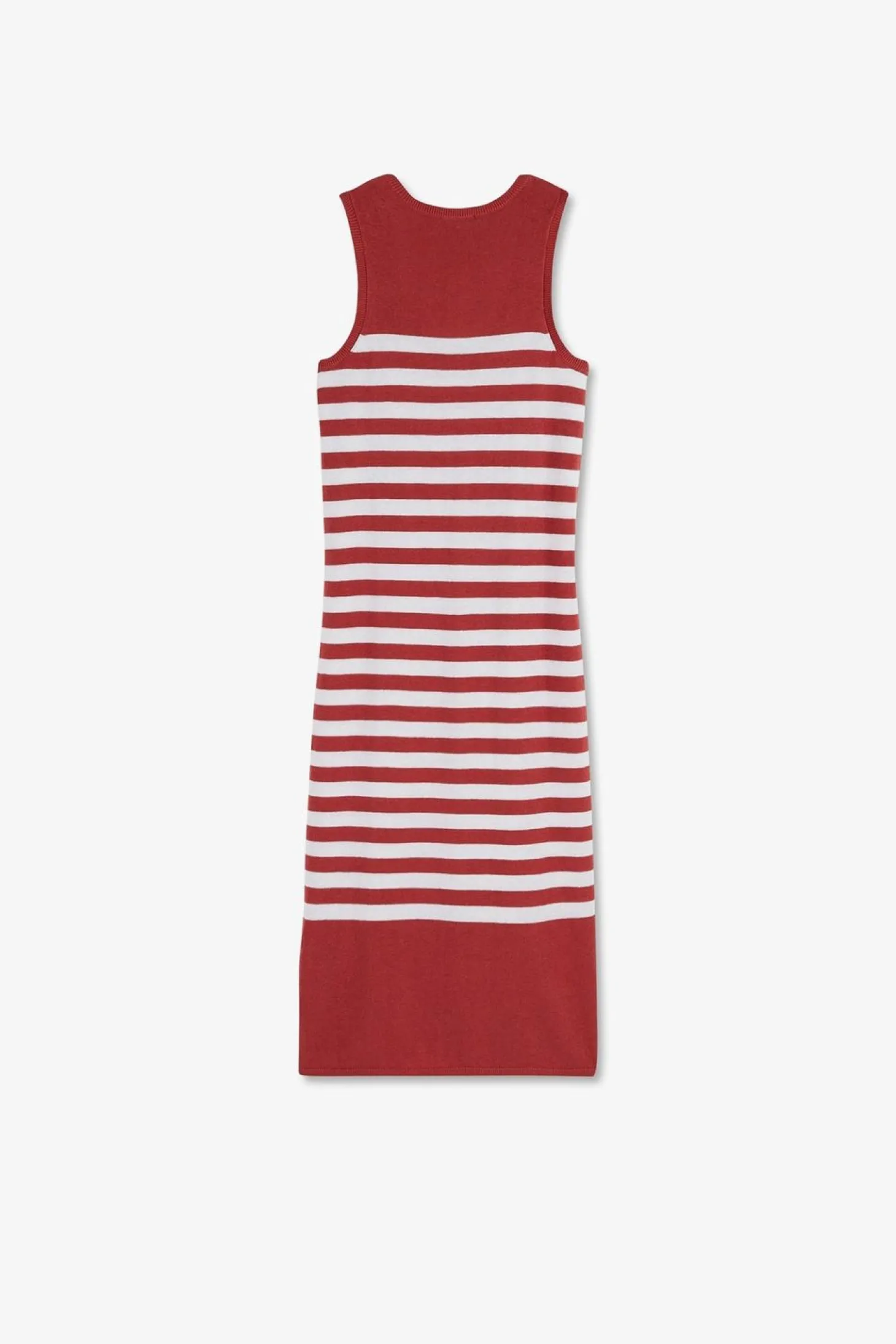 Robe Debardeur Mariniere Rouge Et Blanche En Lin Et Coton