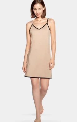 Robe Nuisette Rose En Lyocell Stretch