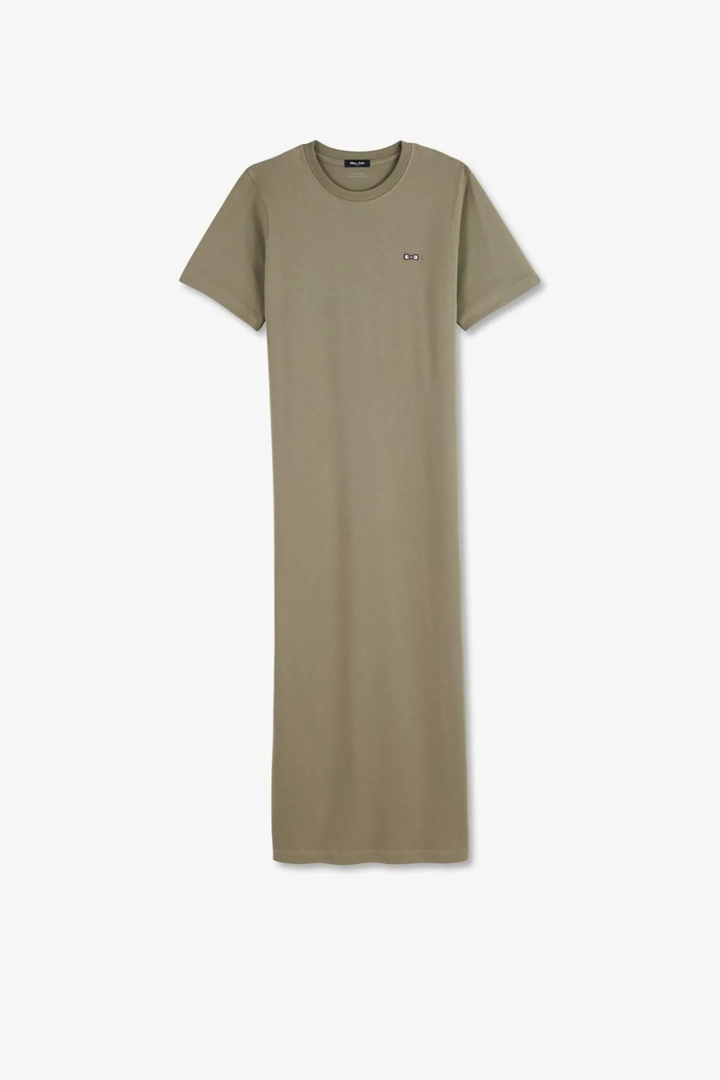 Robe T-Shirt Beige En Coton Pima