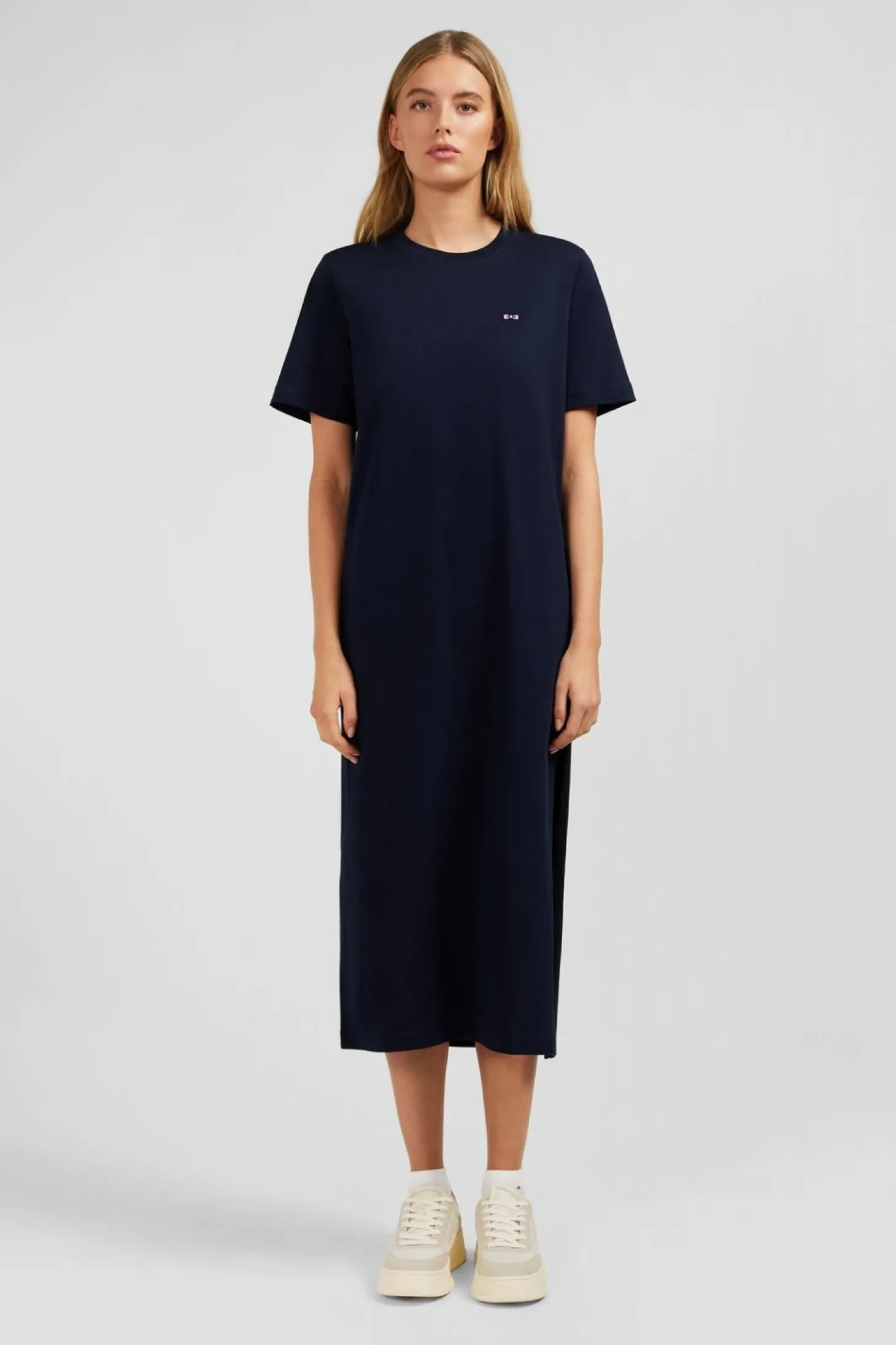 Robe T-Shirt Marine En Coton Pima