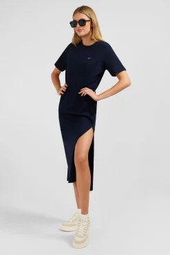 Robe T-Shirt Marine En Coton Pima