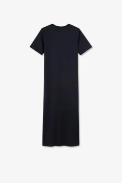 Robe T-Shirt Marine En Coton Pima