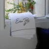 Serviette De Bain A Broderie Blanche