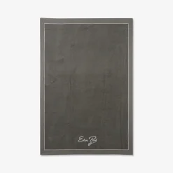 Serviette De Bain A Broderie Grise