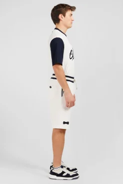Short Blanc A Details Brodes