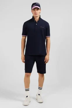 Short Bleu Marine A Details Brodes