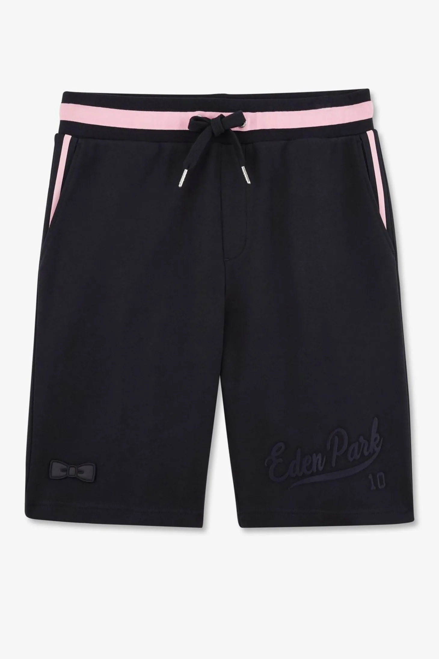 Short Bleu Marine A Details Brodes
