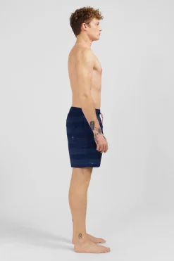 Short De Bain A Rayures Bleu