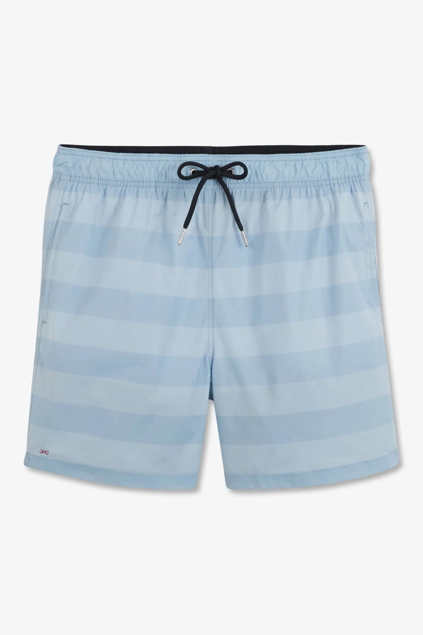 Short De Bain A Rayures Bleu Ciel