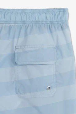 Short De Bain A Rayures Bleu Ciel