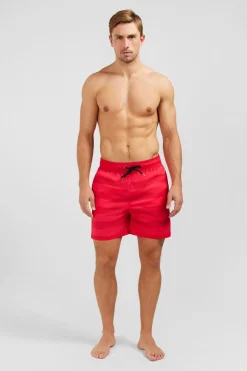 Short De Bain A Rayures Rouge