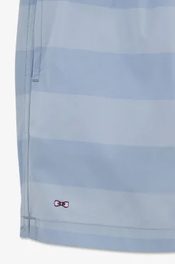 Short De Bain Enfant A Rayures Bleu Clair