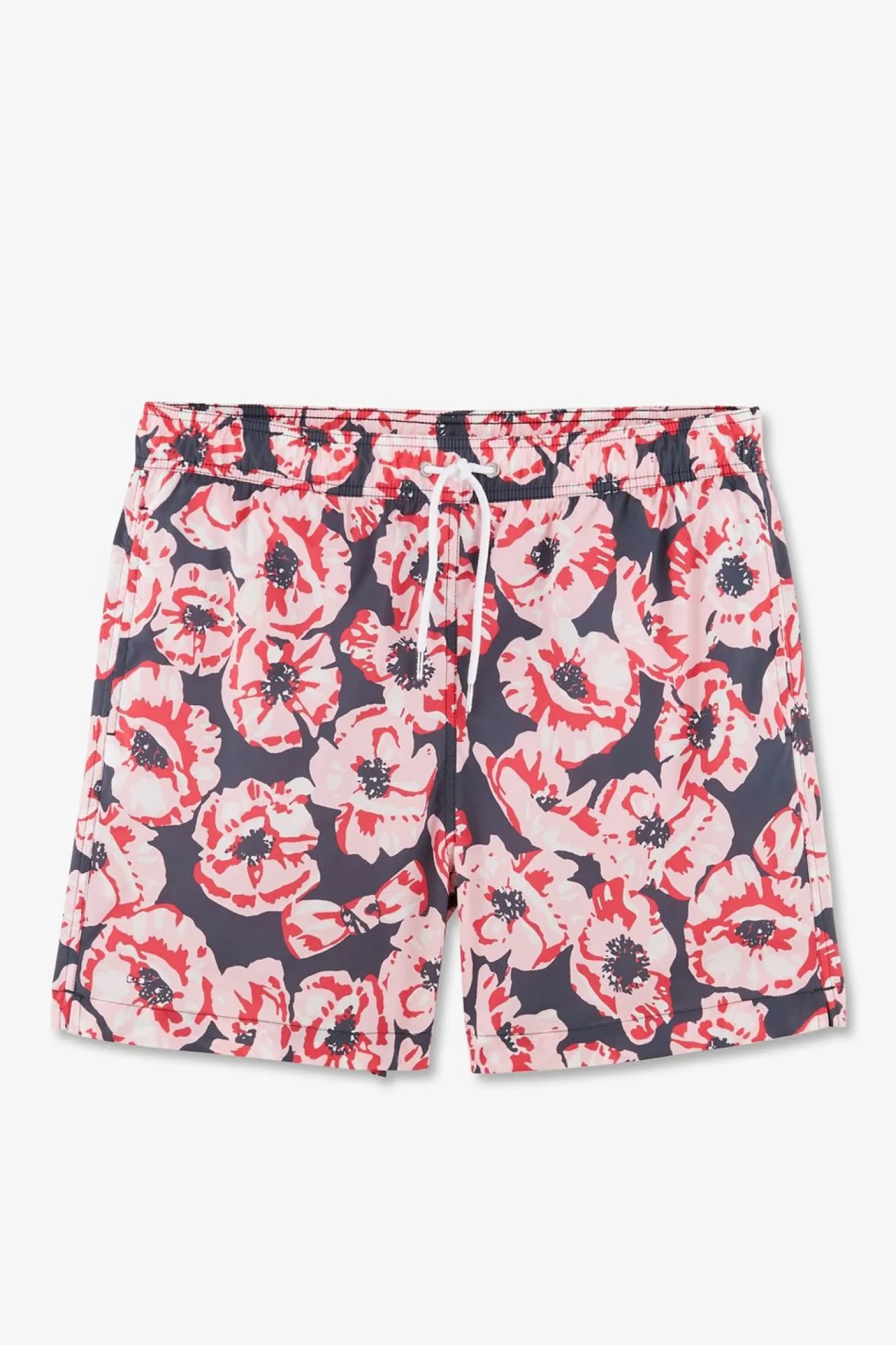 Short De Bain Rose Imprime Exclusif Fleurs