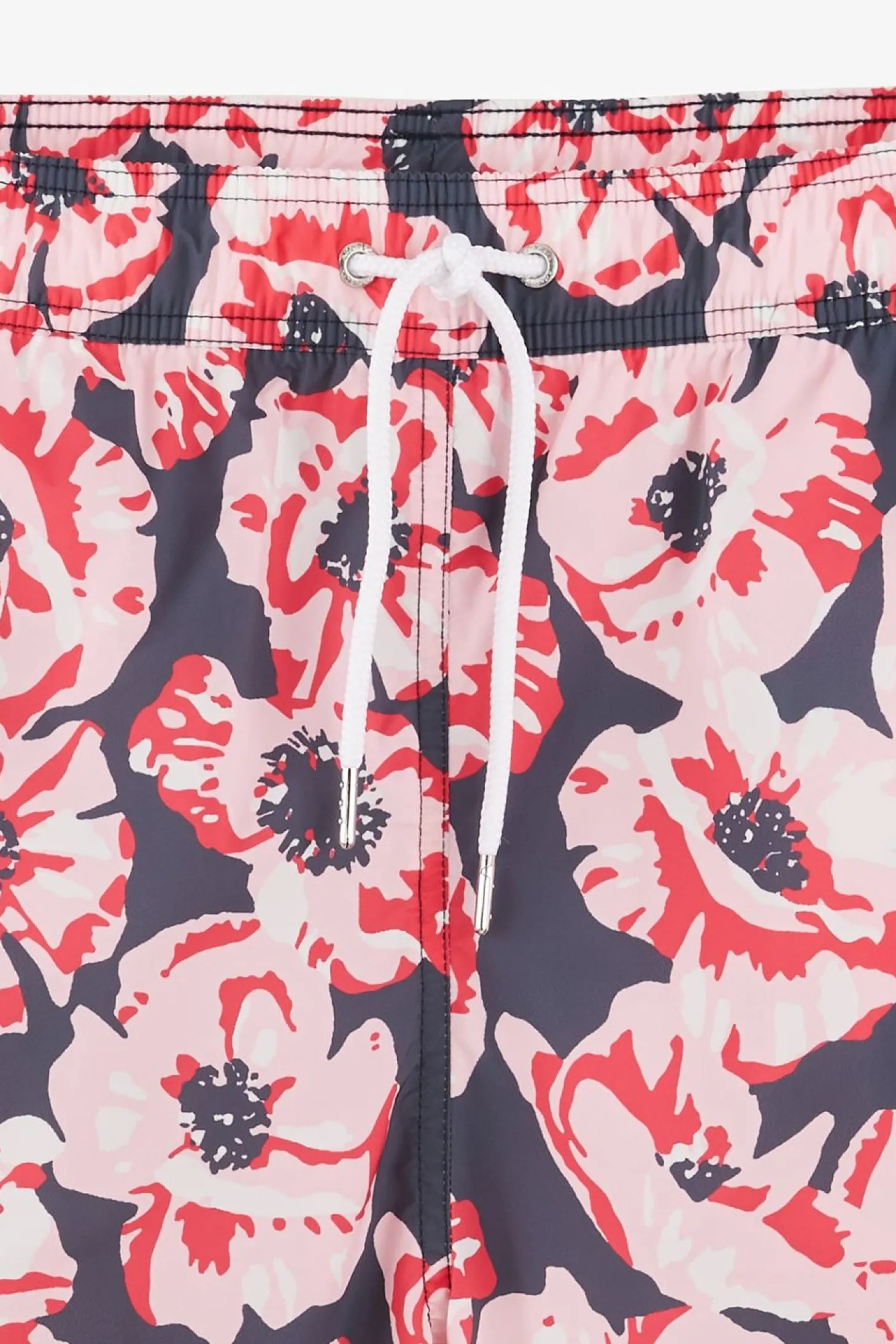 Short De Bain Rose Imprime Exclusif Fleurs
