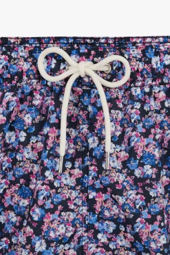 Short De Bain Rose Imprime Exclusif Fleurs