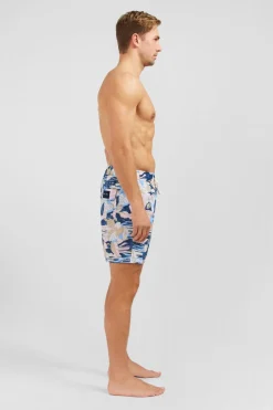 Short De Bain Rose Imprime Exclusif Tropical
