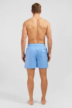 Short De Bain Uni Detail Bandes Tricolores