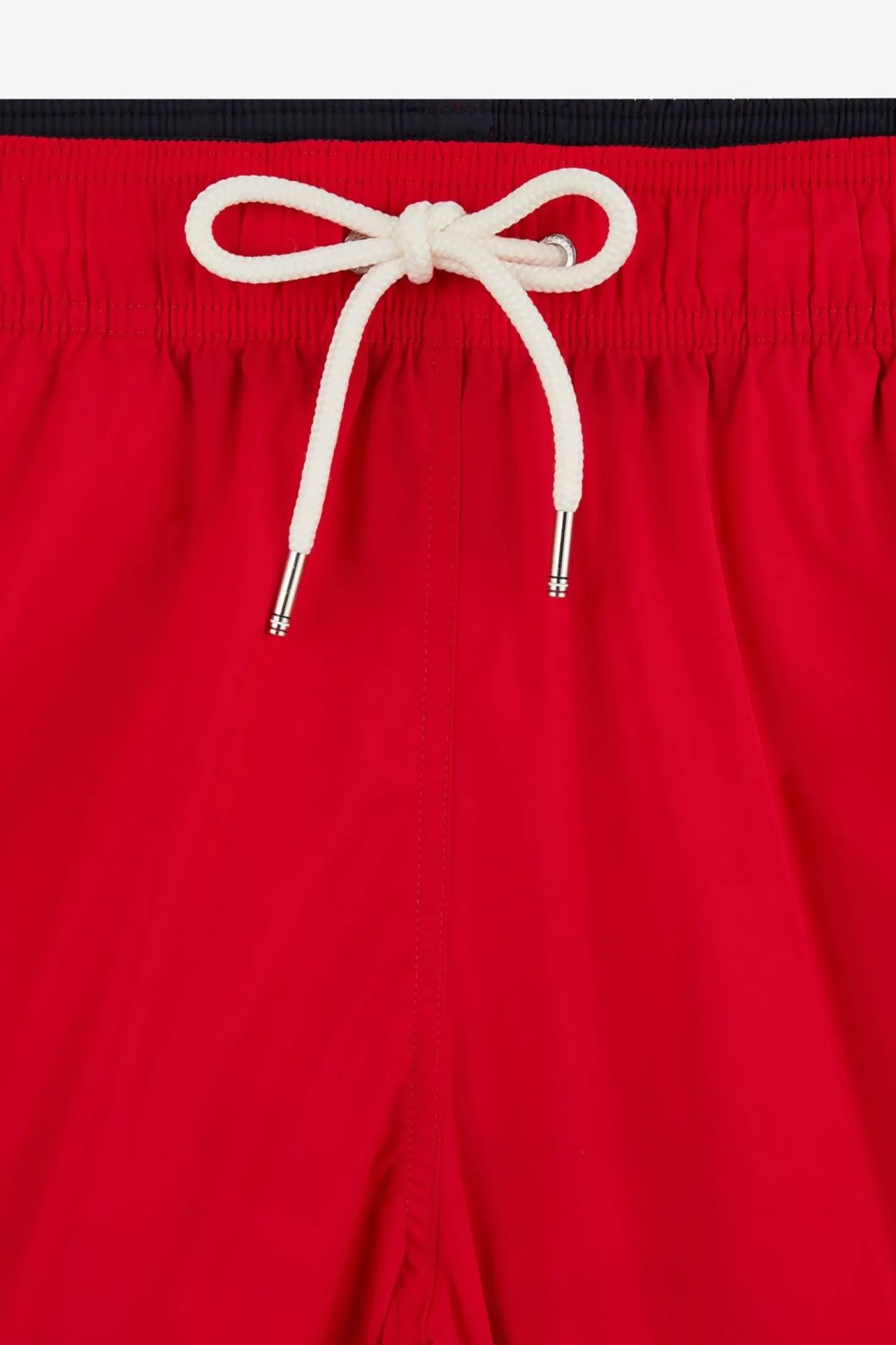Short De Bain Uni Detail Bandes Tricolores