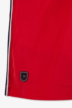 Short De Bain Uni Detail Bandes Tricolores