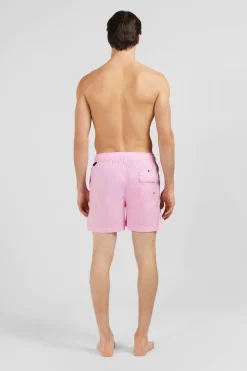 Short De Bain Uni Detail Bandes Tricolores