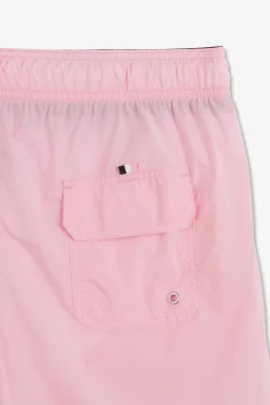 Short De Bain Uni Detail Bandes Tricolores