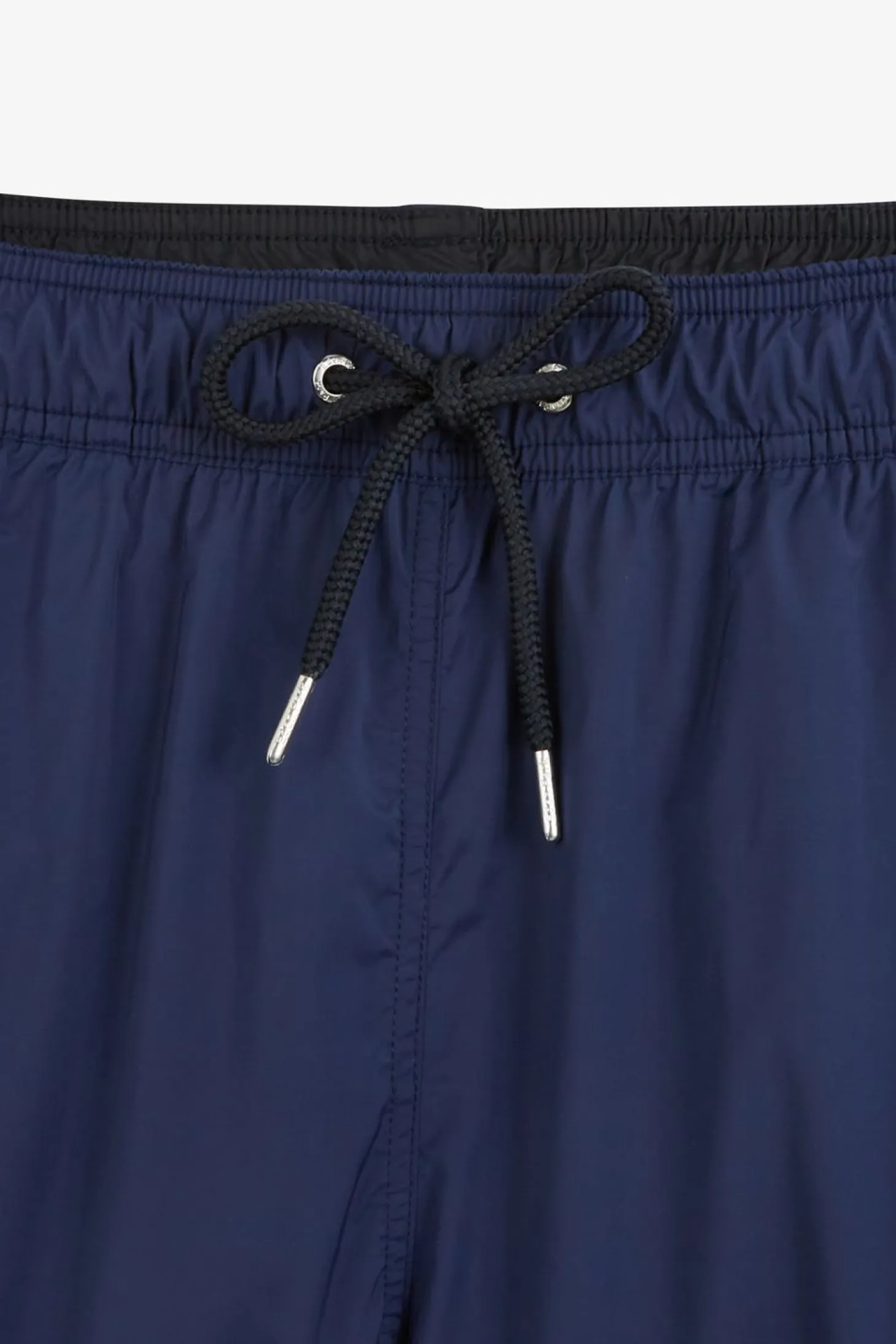 Short De Bain Uni Detail Bandes Tricolores