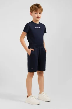 Short En Molleton Coton Marine Coupe Regular