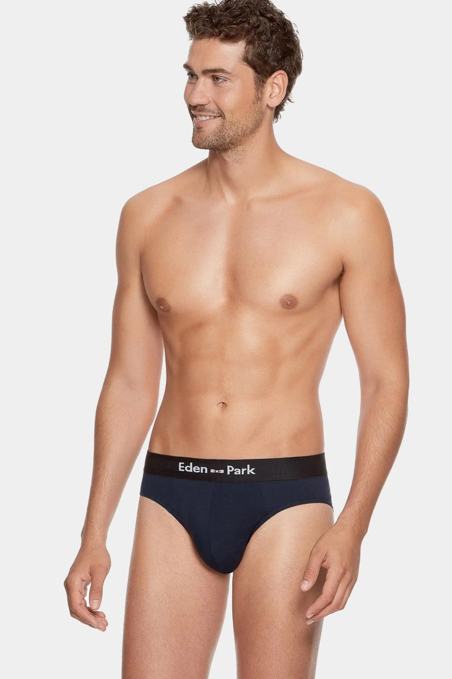 Slip Marine Elastique Signature En Coton Stretch