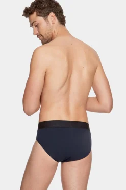Slip Marine Elastique Signature En Coton Stretch