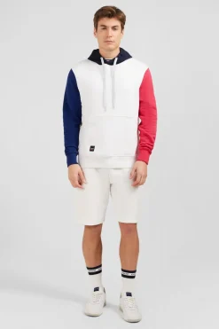 Sweat A Capuche Colorblock Blanc