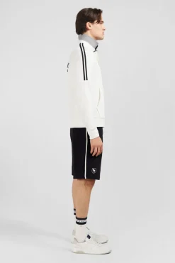 Sweat Blanc A Details Nouvelle Zelande