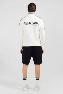 Sweat Blanc A Details Nouvelle Zelande