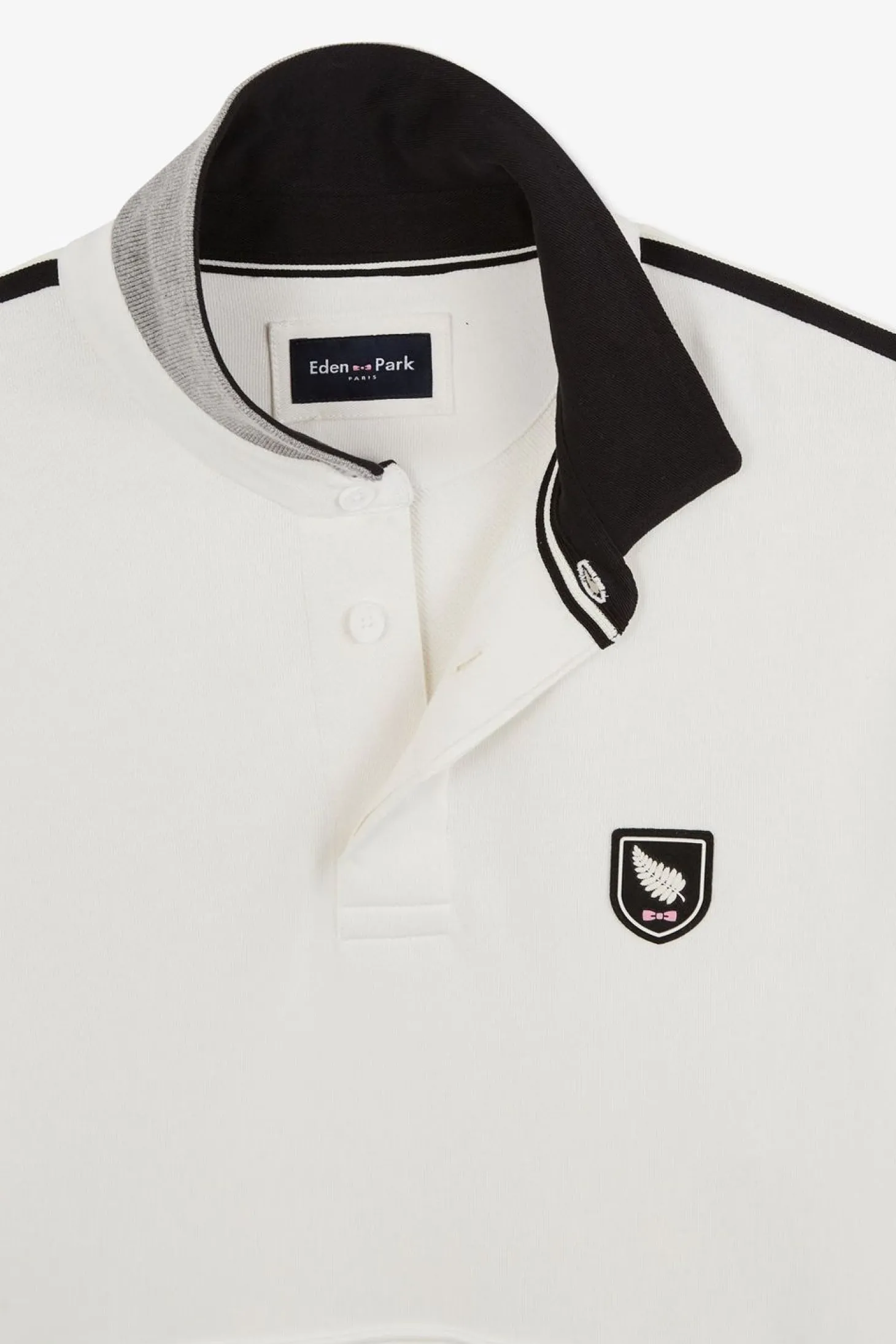 Sweat Blanc A Details Nouvelle Zelande