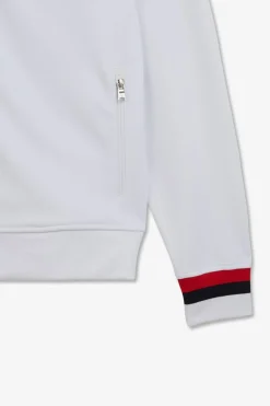 Sweat Blanc Zippe Colorblock