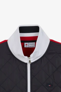 Sweat Blanc Zippe Colorblock