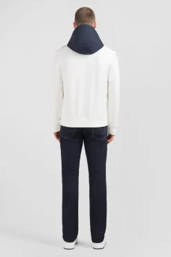 Sweat Blanc Zippe Colorblock Bimatiere Xv De France