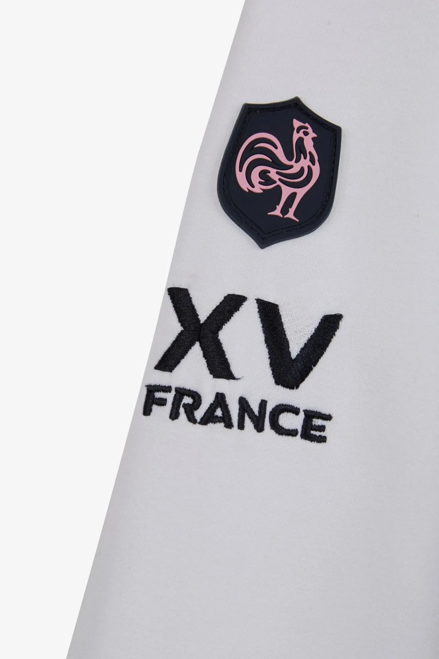 Sweat Blanc Zippe Colorblock Bimatiere Xv De France