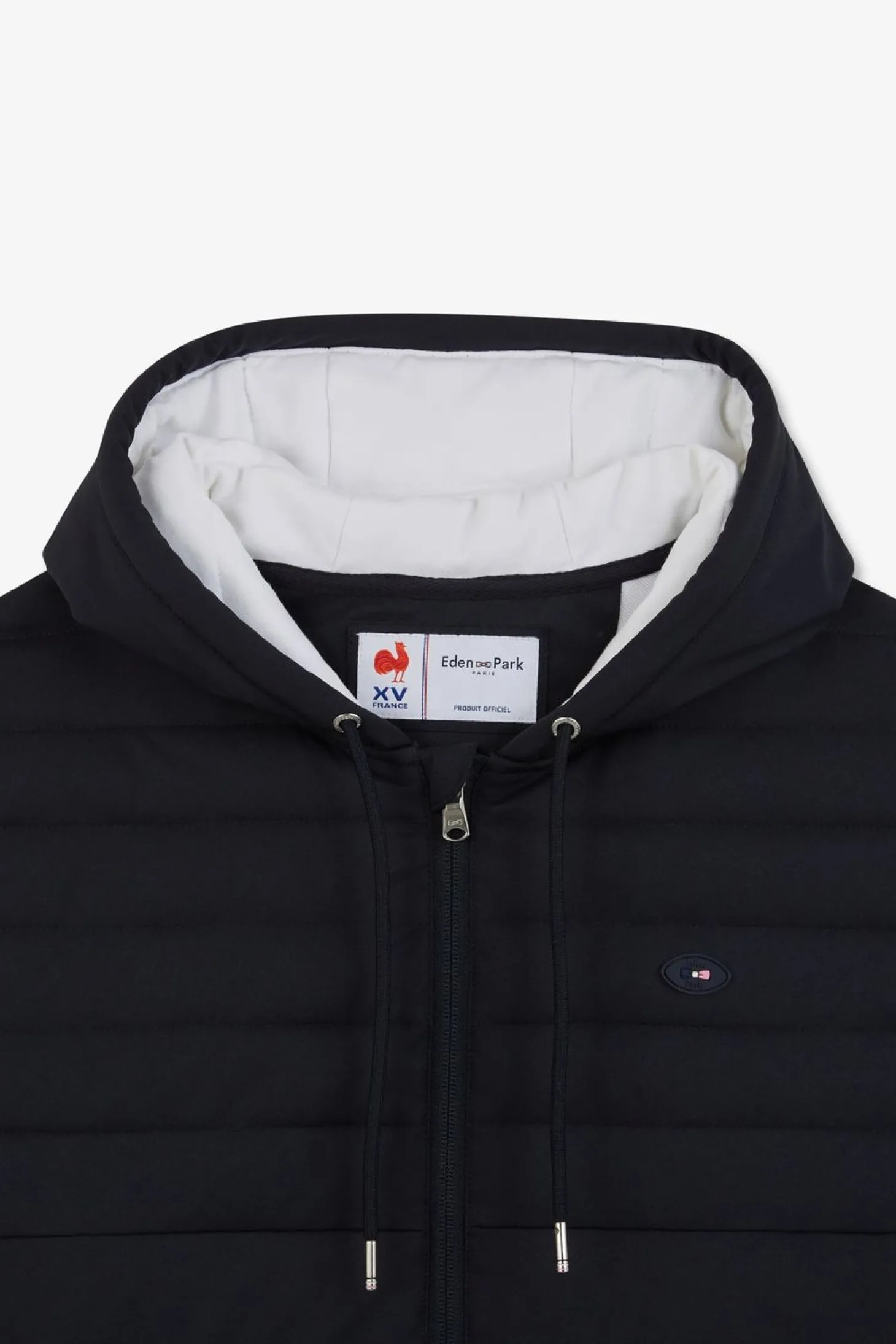 Sweat Blanc Zippe Colorblock Bimatiere Xv De France