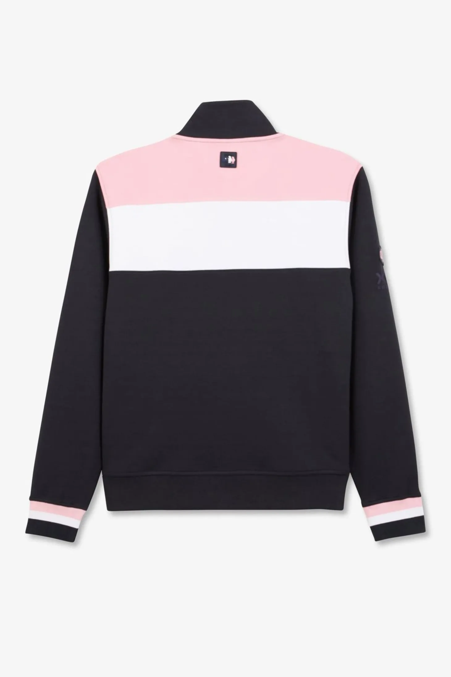 Sweat Bleu Fonce Zippe Colorblock