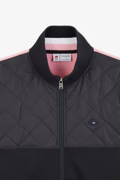 Sweat Bleu Fonce Zippe Colorblock