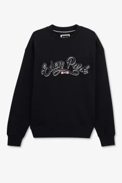 Sweat Bleu Marine A Broderie Eden Park