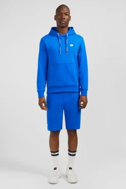 Sweat Bleu Uni A Capuche