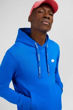 Sweat Bleu Uni A Capuche